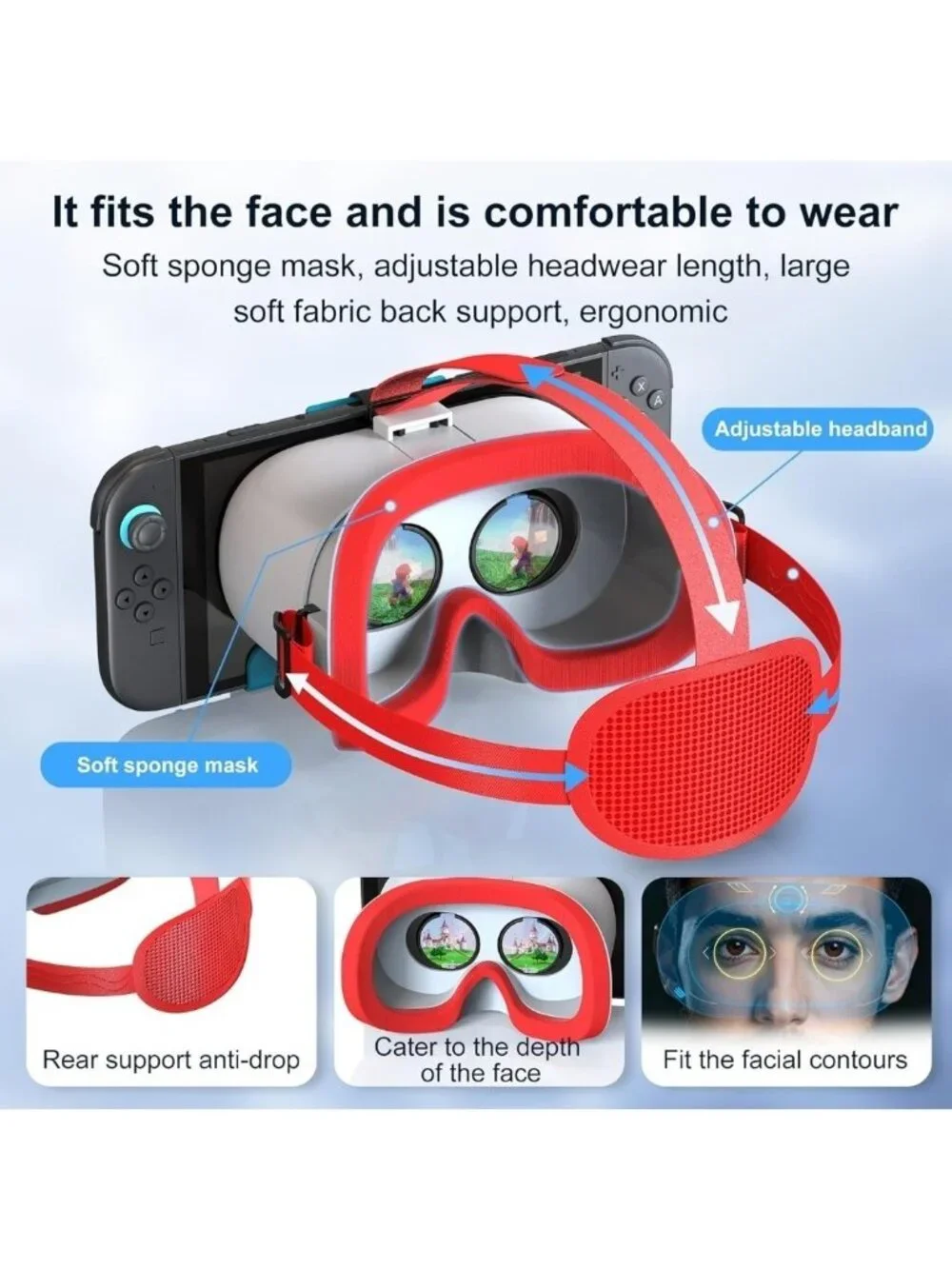 VR Headset for Nintendo Switch 2 (2025) W/ Adjustable HD Lenses & Comfort Straps